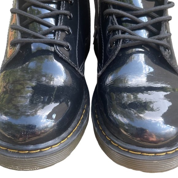 Dr. Martens 1460 Patent Black Combat Boots (Combs) - Picture 8 of 9